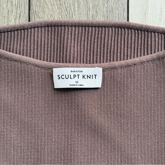 Babaton Sculpt Knit Tube Top in Mauve - Picture 4 of 5